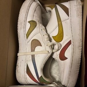 Nike Kids Sneakers - White with Multicolor Accents